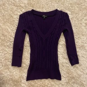 Old school bebe plum purple sweater